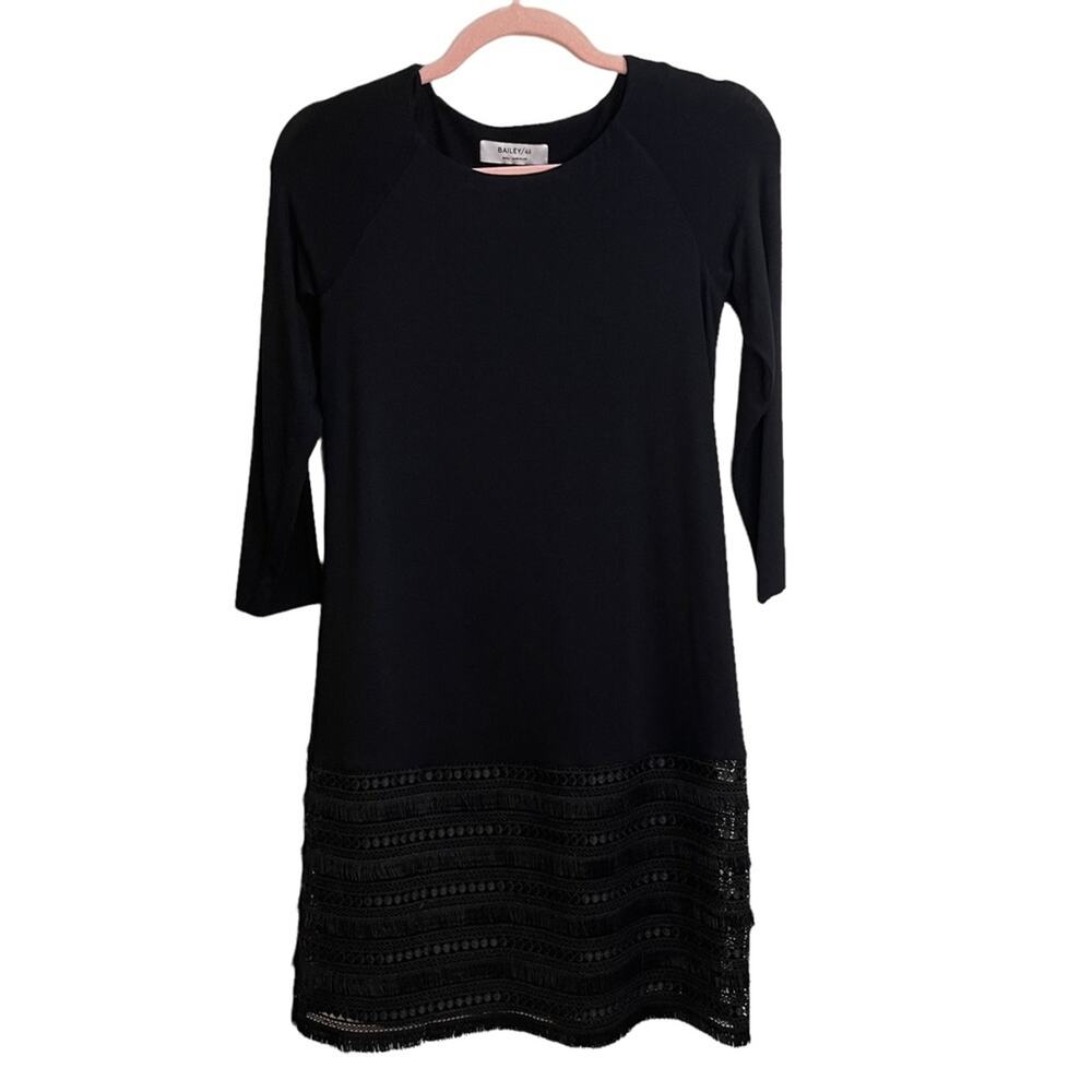 Bailey 44 Crochet Hem Long Sleeve Dress